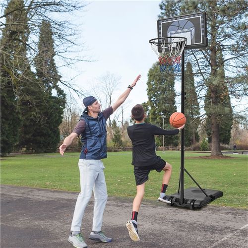 Panier De Basket Extérieur Portable Réglable En Hauteur Sur Pied à Roulettes