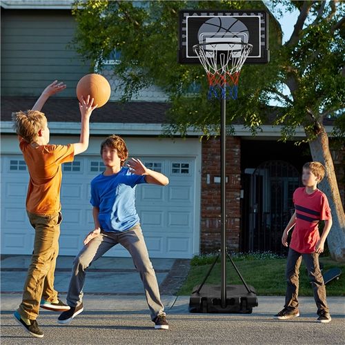 Panier De Basket Extérieur Portable Réglable En Hauteur Sur Pied à Roulettes