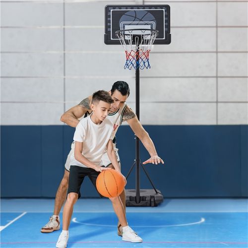 Panier De Basket Extérieur Portable Réglable En Hauteur Sur Pied à Roulettes
