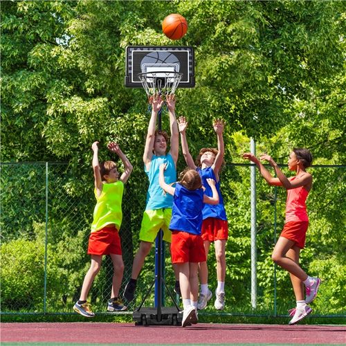 Panier De Basket Extérieur Portable Réglable En Hauteur Sur Pied à Roulettes