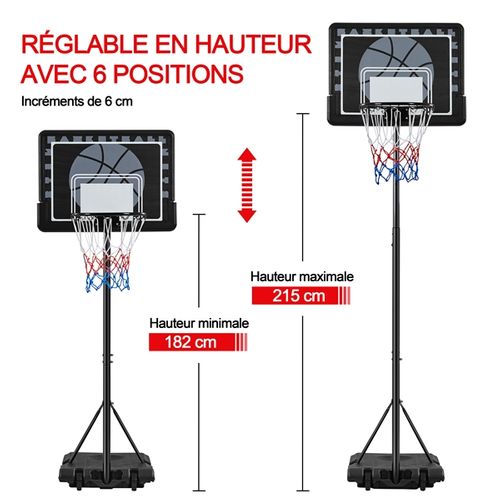 Panier De Basket Extérieur Sur Pied à Roulettes Avec Base De Lestage
