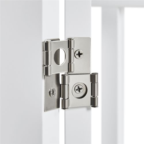 Barrière De Sécurité Chien Pliable En Bois à 4 Panneaux Avec 2 Pieds De Support, Blanc