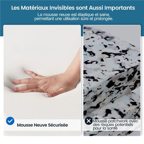 Fauteuil De Bureau Réglable Chaise De Bureau En Maille Avec Appui-tête Support Lombaire Noir