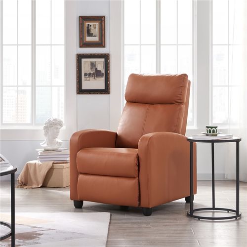 Fauteuil De Relaxation Avec Fonction De Couchage Similicuir Synthétique Marron