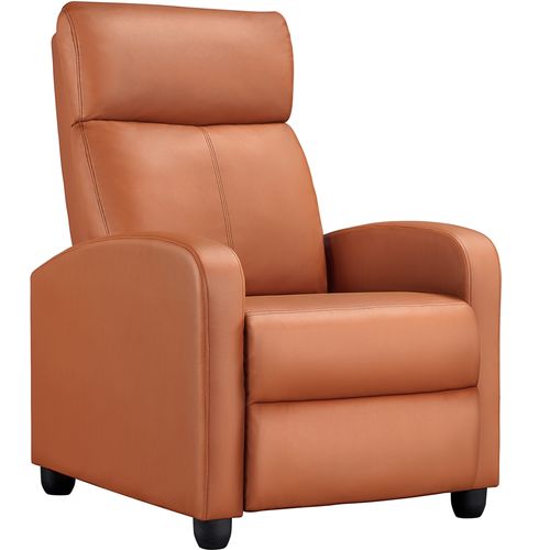 Fauteuil De Relaxation Avec Fonction De Couchage Similicuir Synthétique Marron