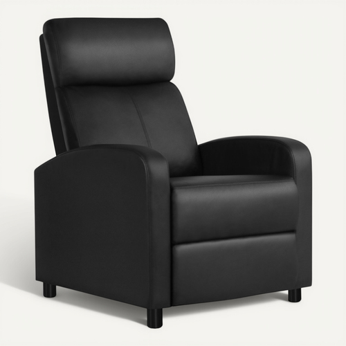 Fauteuil De Relax Chaise De Détente Siège De Canapé Fauteuil Relax/chambre à Coucher Similicuir/noir