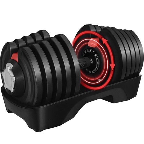 Haltère Réglable Musculation 1,5-40kg - 16 Réglages Rapides, Compact Et Polyvalent