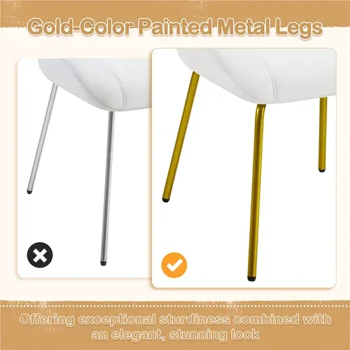 Chaise De Salon En Velours Chaise D'appoint Design Coquillage Avec Dossier Capitonné, Blanc