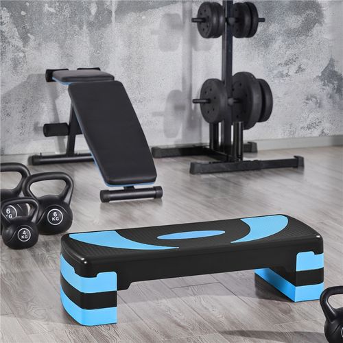 Step D’aérobic Step Fitness Exercice Hauteur Réglable En 3 Niveaux Pour Entraînement , Bleu