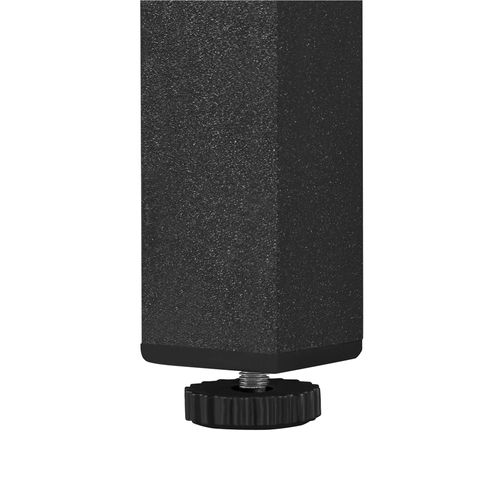 Table Basse D'extérieur Petite Table D'appoint Carrée En Métal Pour Rangement, Noir