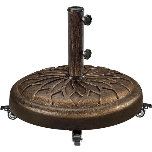 Base De Parasol Standard Ronde En Résine Pour Mât De Ø 3,8 Cm/4,8 Cm, Bronze