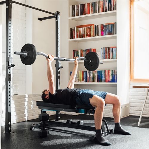 Barre De Curl Avec Disques D'haltères En Fonte Barre D'haltère De 30 Kg, Noir