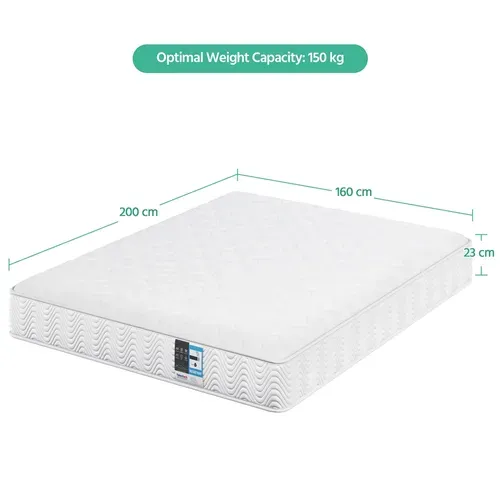 Matelas à Ressorts Ensachés 160×200 Cm Queen Size - Epaisseur 23 cm