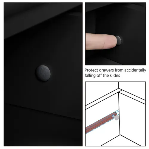 Armoire Salle De Bains En Bois Mdf Avec 3 Tiroirs, 1 Porte Et Compartiment Ouvert, Noir