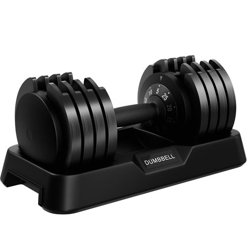 Haltère Réglable De Musculation Charge Variable Gym à Domicile 25 Kg Noir