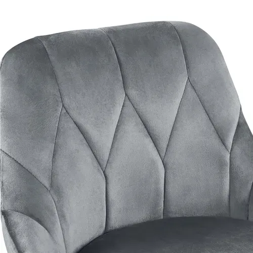 Lot De 2 Chaises De Bar En Velours Avec Assise Pivotante Réglable En Hauteur Gris Foncé