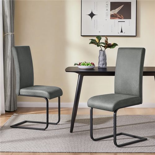 Lot De 2 Chaises De Salle à Manger Chaises Cantilever Avec Pieds Métalliques En U