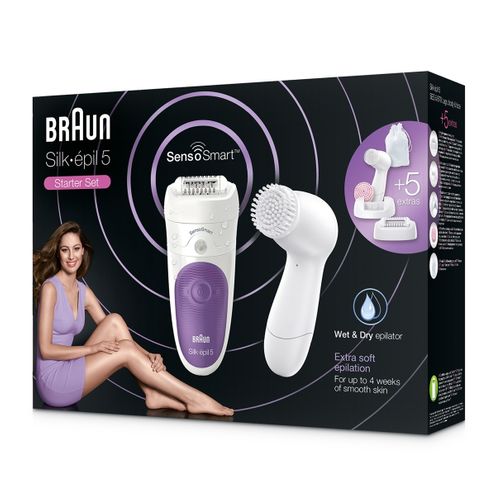 Épilateur Silk-épil 5 5/870 Sensosmart Violet, Blanc 28 Pince(s)