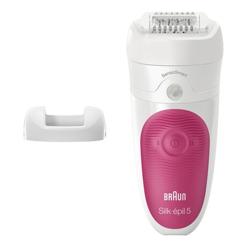 Épilateur Silk-épil 5 5/500 Sensosmart Rose, Blanc 28 Pince(s)