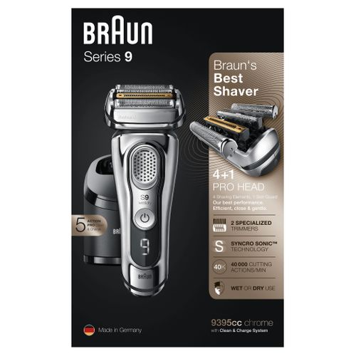 Rasoir Pour Homme Series 9 9395cc Rasoir À Grille Tondeuse Chrome