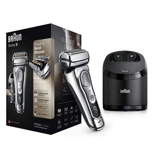 Rasoir Pour Homme Series 9 9395cc Rasoir À Grille Tondeuse Chrome