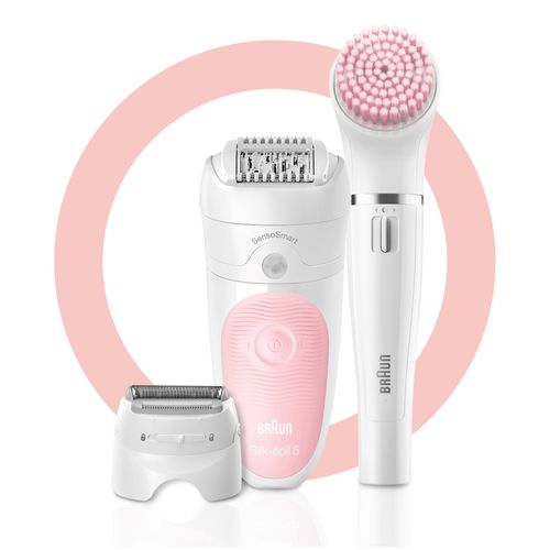 Épilateur Silk-épil 5 Wetetdry 81683688 Blanc, Rose 28 Pince(s)