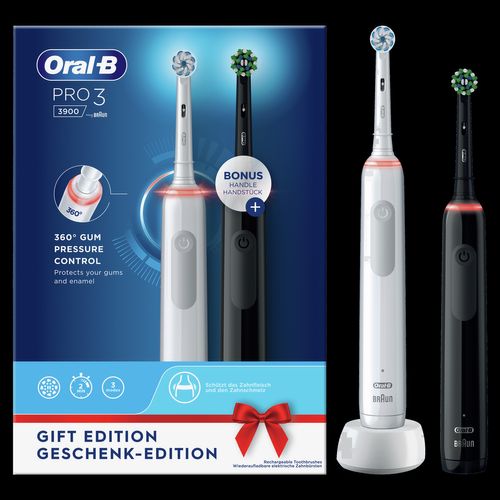 Brosse A Dents Electrique Noir Et Blanc - Pro 3 3900