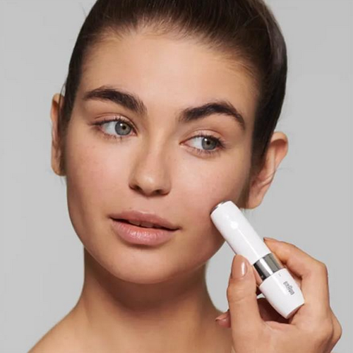 Mini Rasoir Facial Électrique Compact Pour Femme, Lumière Intégrée