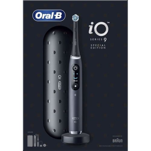 Brosse à Dents Électrique Rechargeable Io9 Noire, 7 Modes, Bluetooth