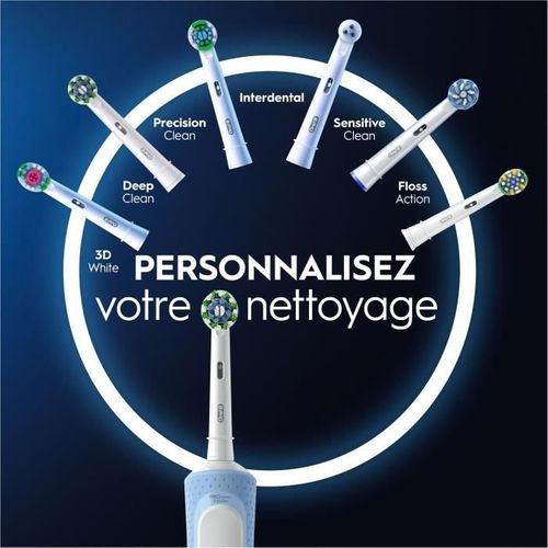Brosse à Dents Électrique Oral-b Vitality Pro - Bleue - 3 Modes De Brossage - Brossette Incluse