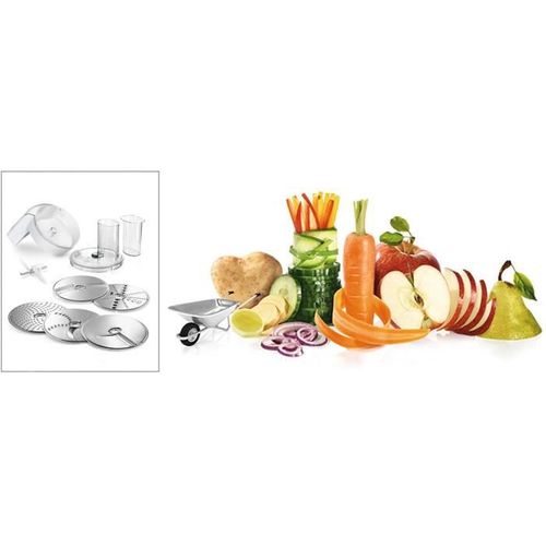 Accessoires Pour Kitchen Machine Mum5 - Lot Veggielove : Râpeur/éminceur - 5 Disques - Muz5vl1