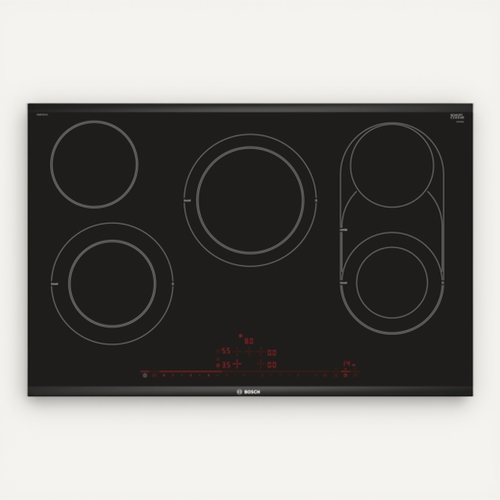 Plaque Vitrocéramique Encastrable Serie 8 Pkm875dp1d Noir, Acier Inoxydable 5 Foyers