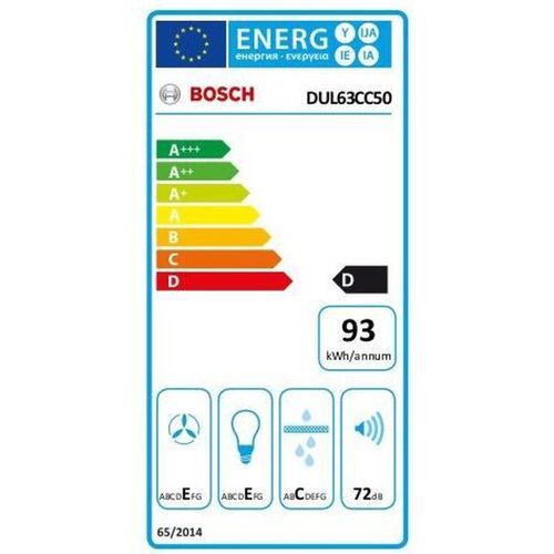 Hotte visière 60 cm 350m3/h Acier Inoxydable - Dul63cc50
