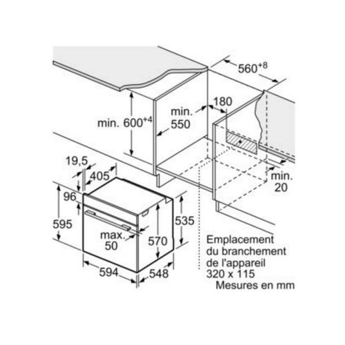 Four Intégrable Combi Vapeur 71l 60cm Ecoclean Inox - Hr538abs1