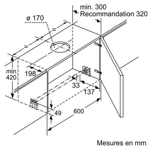 Hotte Télescopique 90cm  729 M3/h Silver - Li97sa531