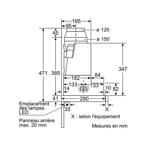 Hotte Télescopique 90cm  729 M3/h Silver - Li97sa531