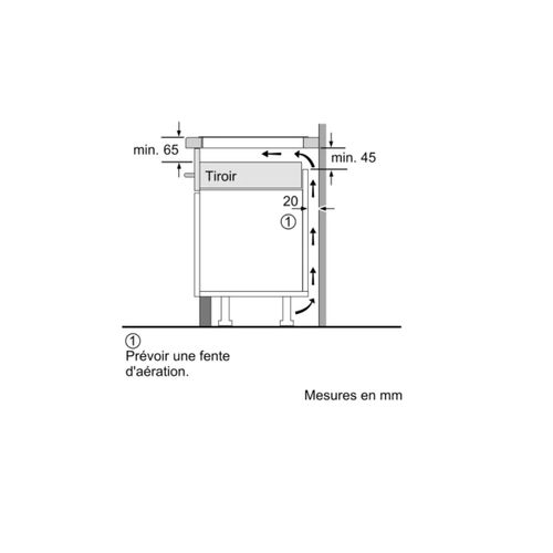 Table De Cuisson Induction 60cm 4 Foyers 6900w Noir Ed651hsb1e