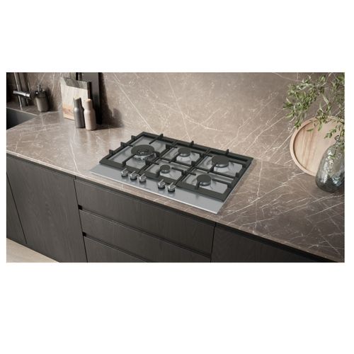 Table De Cuisson Gaz 75cm 5 Feux 12500w Inox Ec7a5si90