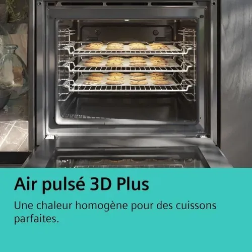 Four encastrable Ecoclean Softclose - IQ500 - Hb557gbs3f - Noir - 7 Modes De Cuisson