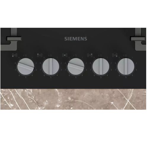 Plaque De Cuisson Gaz 5 Feux 75 Cm Noir - Electrolux StepPower, Verre, Réglage Flamme 1 à 9