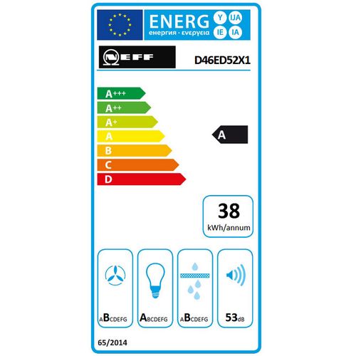 Hotte Télescopique 60cm 399m³/h Argent Métallisé D46ed52x1