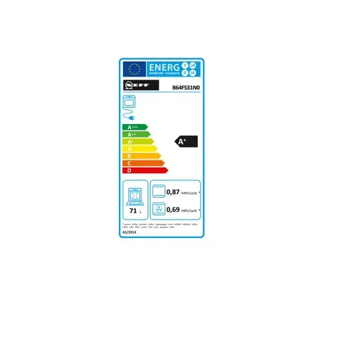 Four Vapeur 71l 60cm Noir B64fs31n0