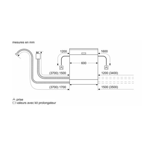Lave-vaisselle 60cm 13 Couverts 46db Tout Intégrable S153htx01e
