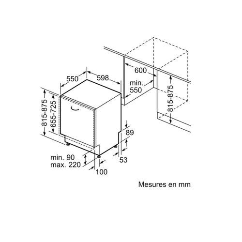 Lave-vaisselle 60cm 13 Couverts 46db Tout Intégrable S153htx01e