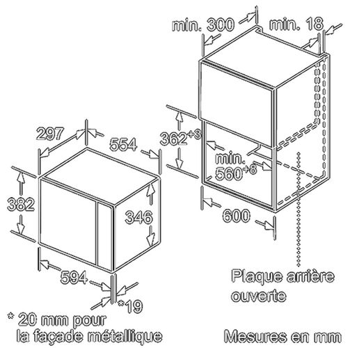 Four micro-onde encastrable BOSCH  BFL520MS0 20 L