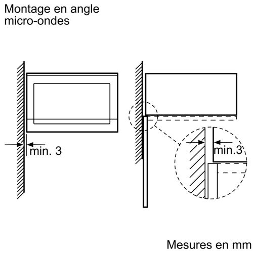 Micro-ondes encastrable BOSCH BFL553MS0 vue détaillée