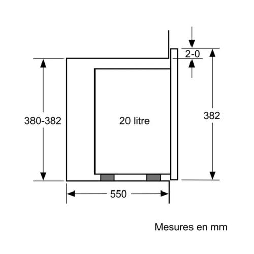 Micro-ondes Encastrable 20l 800w Inox Bfl523ms0