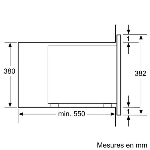 Micro-ondes Encastrable 25l 900w Noir Bfl554mb0