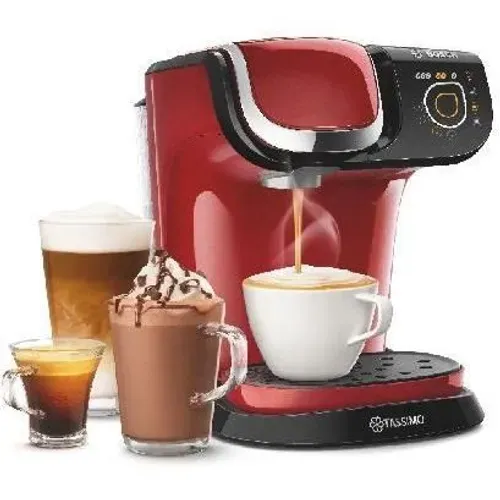 Machine à Café Tassimo Multi-boissons - Réservoir D'eau 1,3l - Arret Automatique -rouge-tas6503