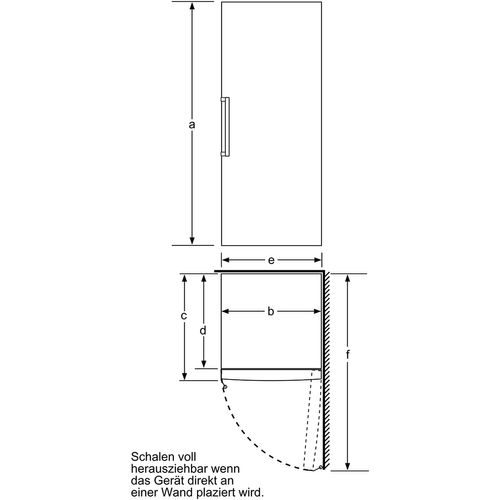 Bosch - congélateur armoire 70cm 289l no frost gsn51awdv - serie 6